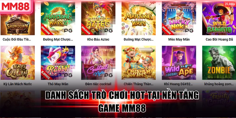 MM88 🌟 Cá Cược Cùng MM88.COM ✔️ Đăng Ký Thưởng +88K 25 Danh sách trò chơi hot tại nền tảng game MM88