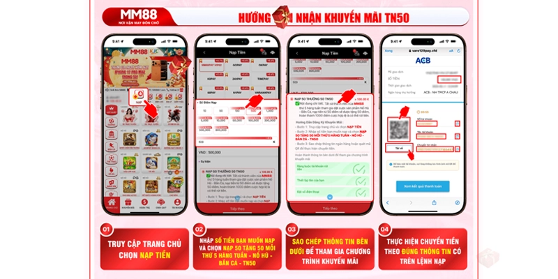 MM88 🌟 Cá Cược Cùng MM88.COM ✔️ Đăng Ký Thưởng +88K 26 Sự kiện ưu đãi MM88 nạp 50 tặng 50 mỗi tuần